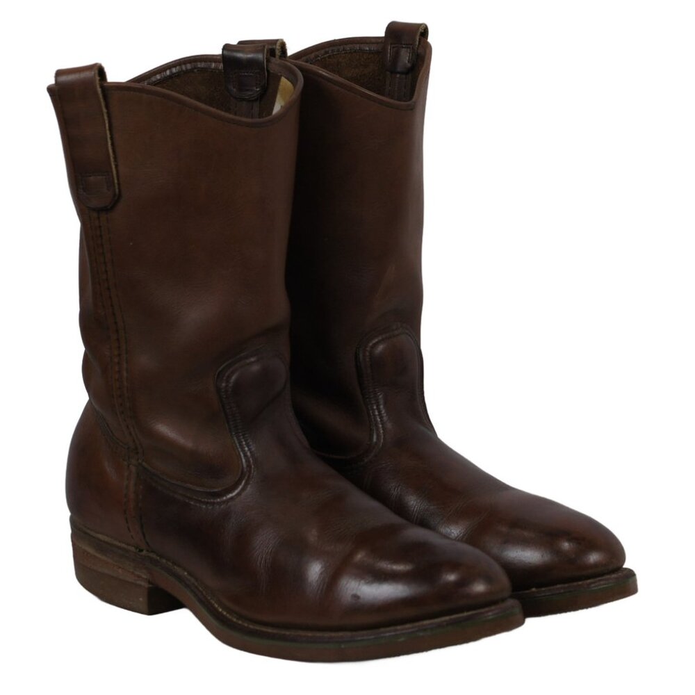 Red Wing Steel Toe Biker Work Motorcycle Boots Vintage 1980s US Made Men's 9.5 B